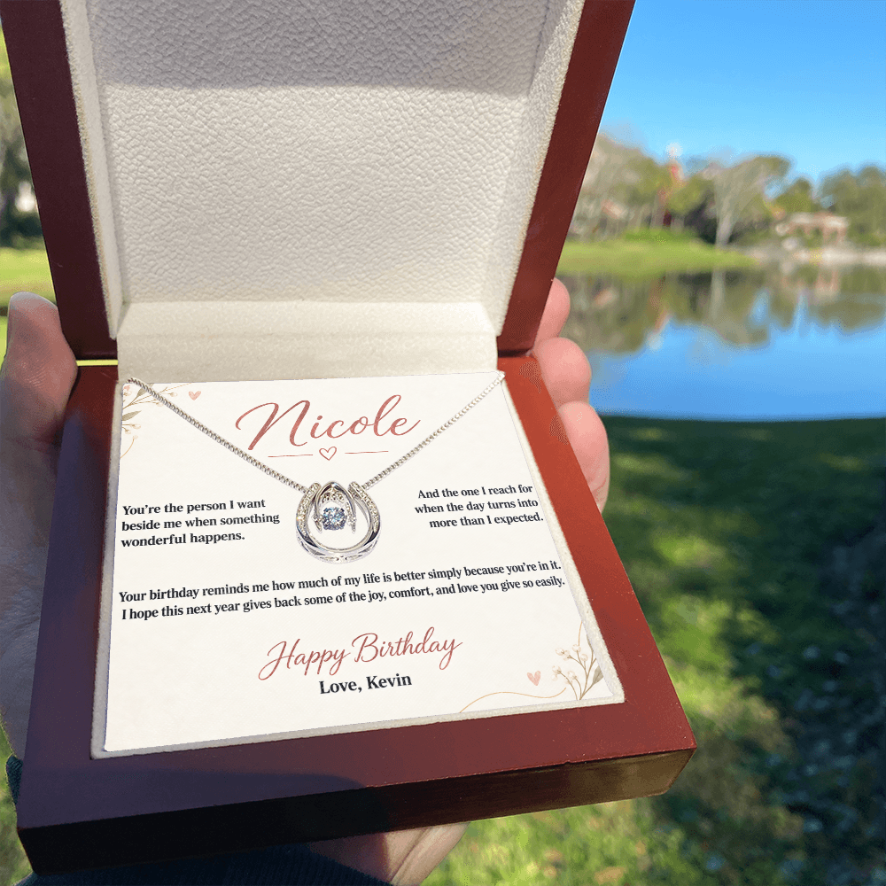 Life Is Better With You Birthday Necklace for Her – Personalized Lucky In Love