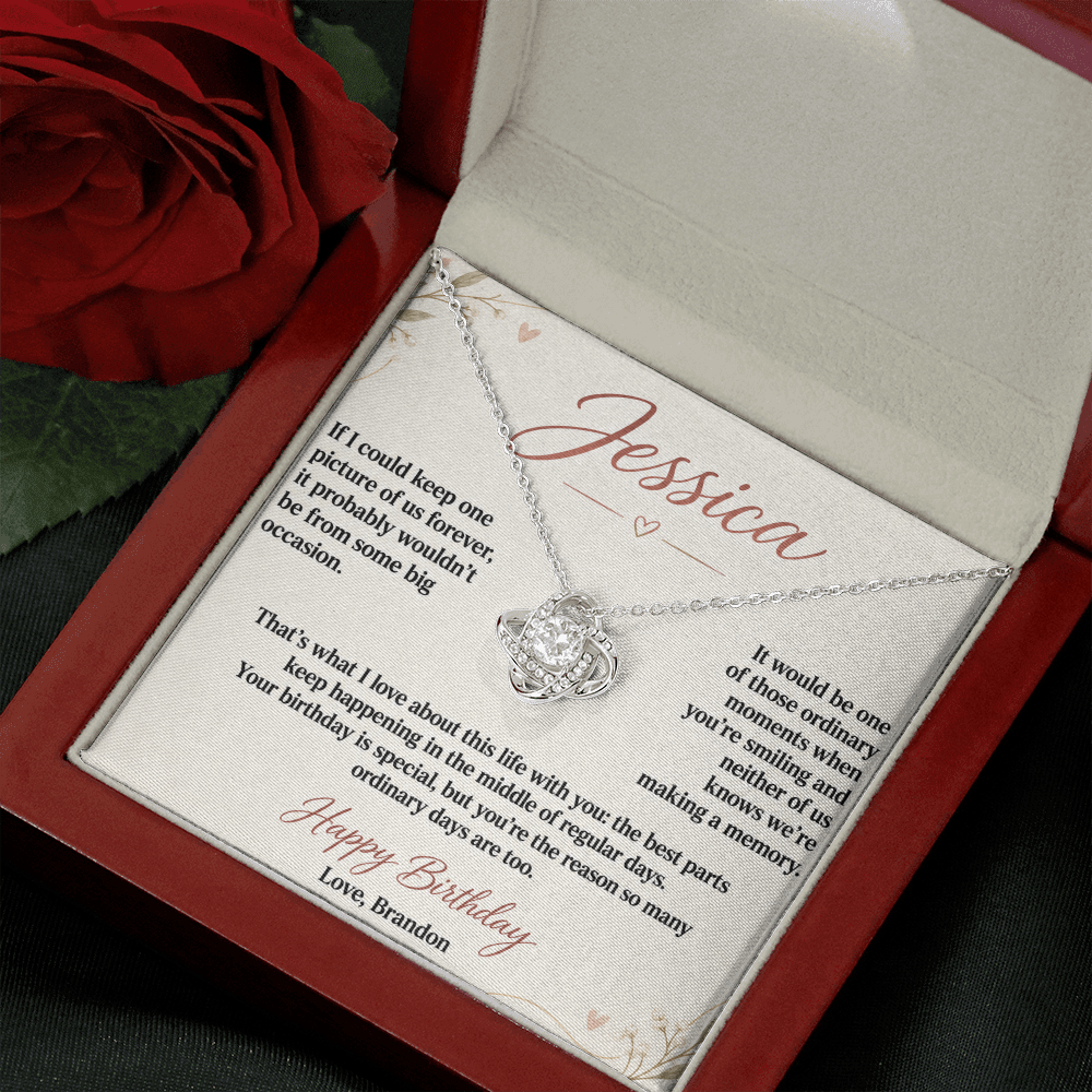 You Make Ordinary Days Special Birthday Necklace for Her – Personalized Love Knot