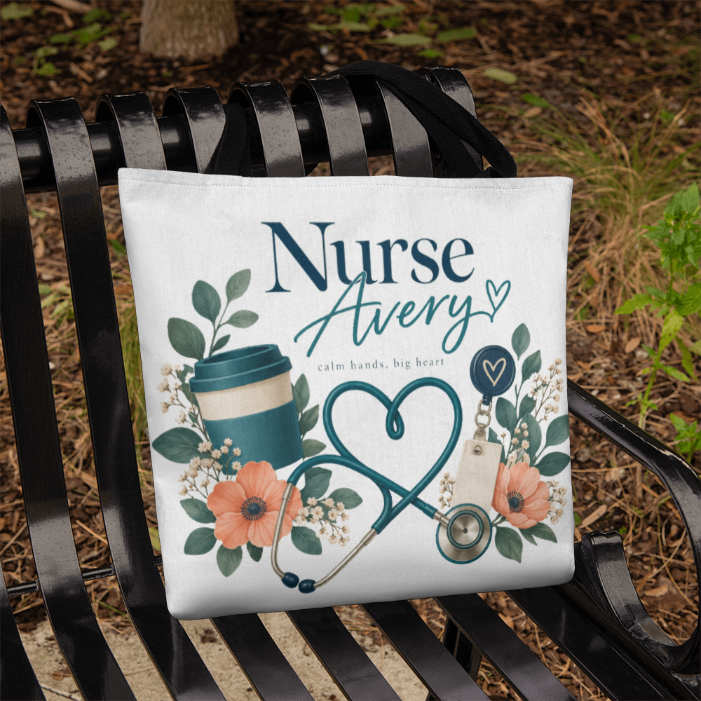 Personalized Nurse Tote Bag – Custom Name Nursing Gift