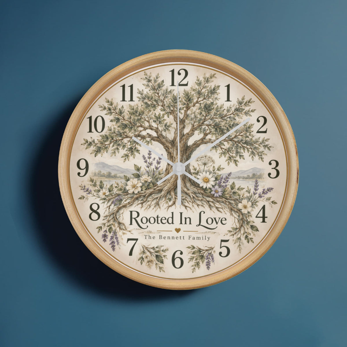 Rooted in Love – Personalized Family Tree Wall Clock