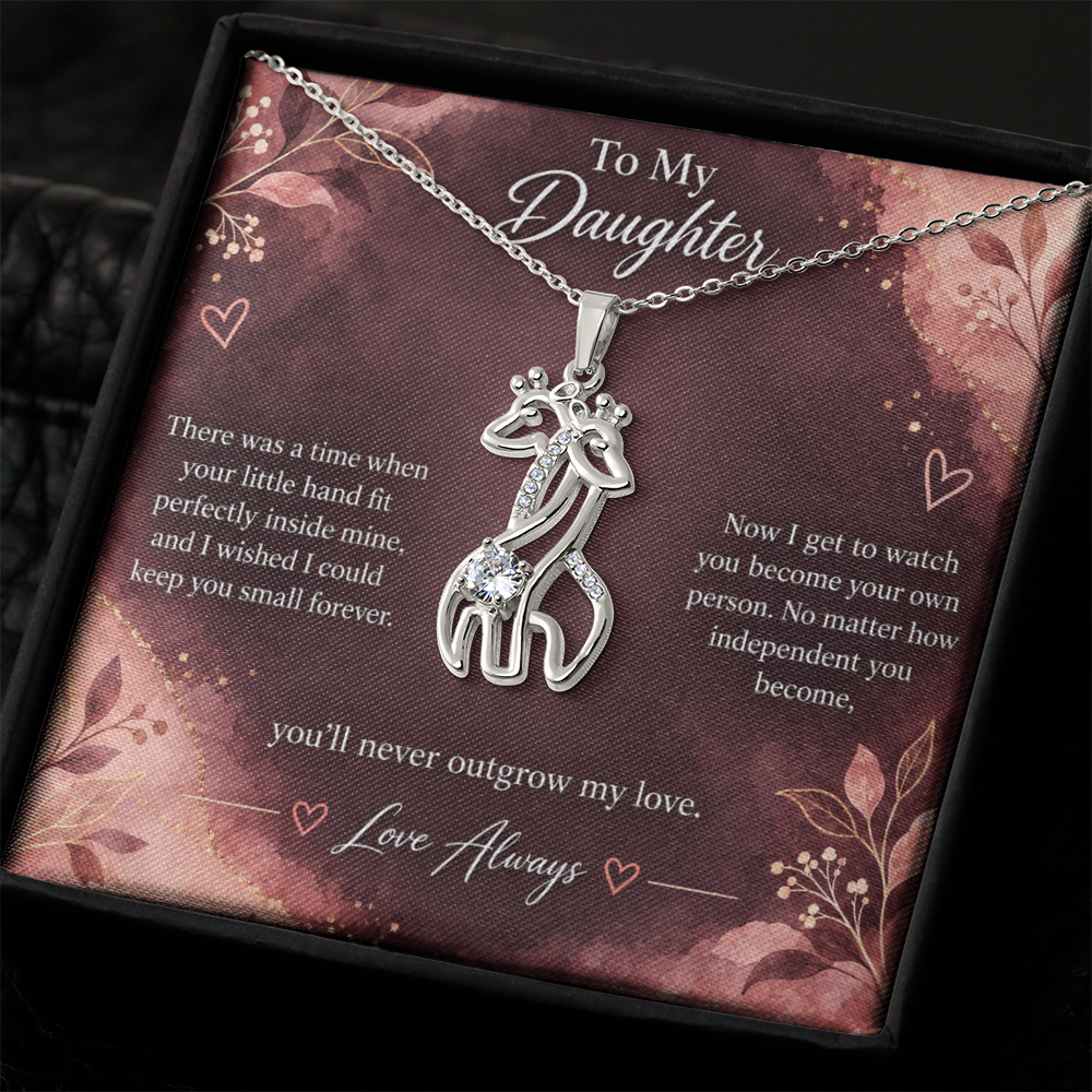 To My Daughter Giraffe Necklace – You'll Never Outgrow My Love