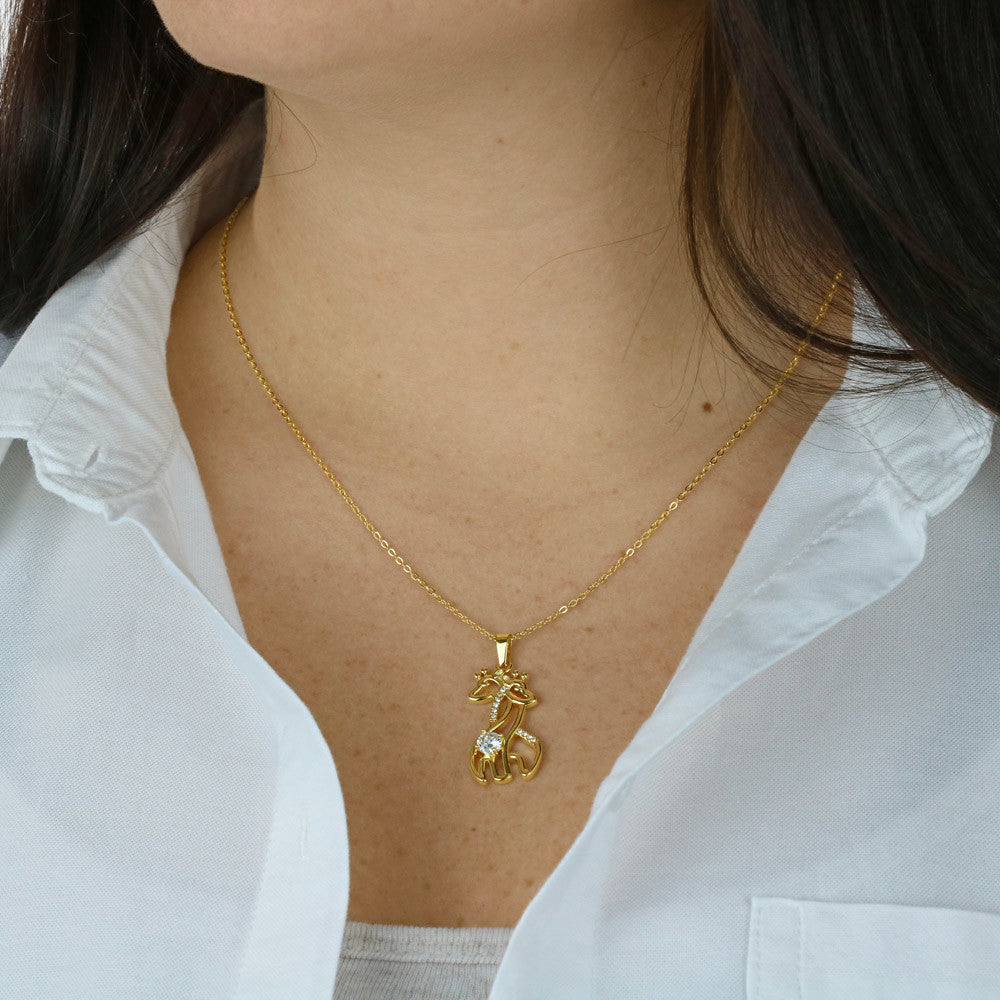 To My Daughter Giraffe Necklace – You'll Always Be My Little Girl