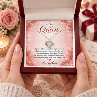 To My Queen Crown Necklace – Personalized Romantic Gift