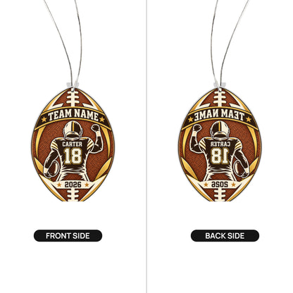 Personalized Sports Christmas Ornament – Custom Team Name, Player Name & Number | 8 Sports