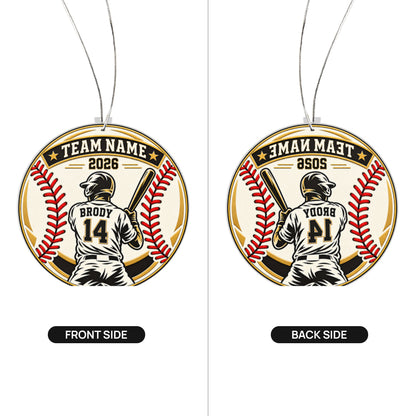 Personalized Sports Christmas Ornament – Custom Team Name, Player Name & Number | 8 Sports