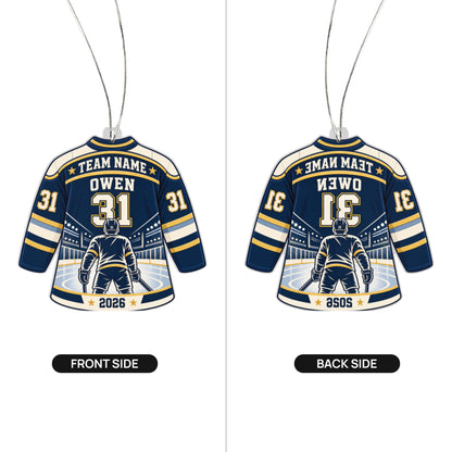 Personalized Sports Christmas Ornament – Custom Team Name, Player Name & Number | 8 Sports