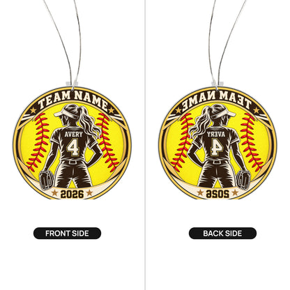 Personalized Sports Christmas Ornament – Custom Team Name, Player Name & Number | 8 Sports