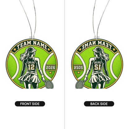 Personalized Sports Christmas Ornament – Custom Team Name, Player Name & Number | 8 Sports
