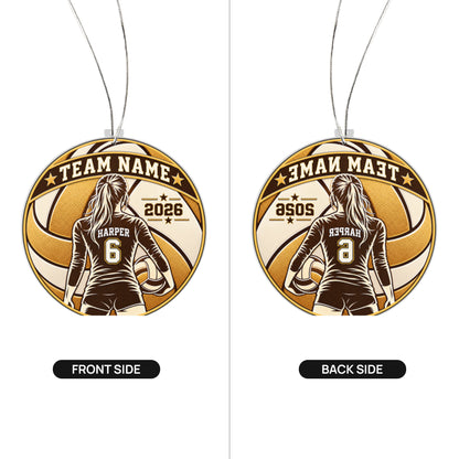 Personalized Sports Christmas Ornament – Custom Team Name, Player Name & Number | 8 Sports