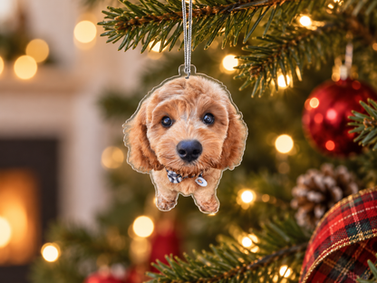 Custom Pet Photo Ornament – Double-Sided, Custom-Cut Acrylic