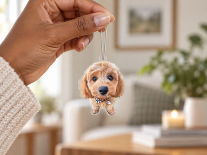 Custom Pet Photo Ornament – Double-Sided, Custom-Cut Acrylic