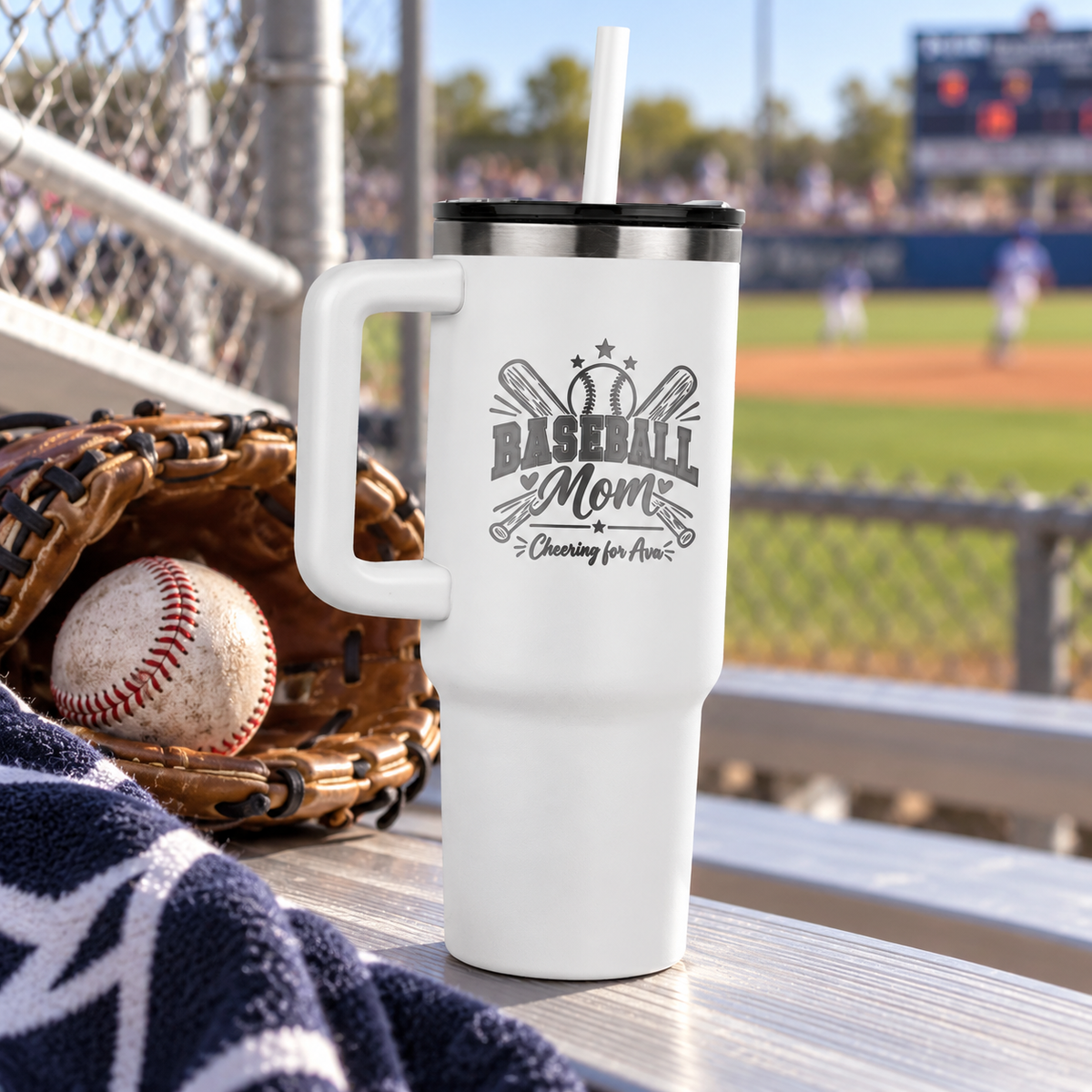 Baseball Mom – Personalized 40oz Tumbler