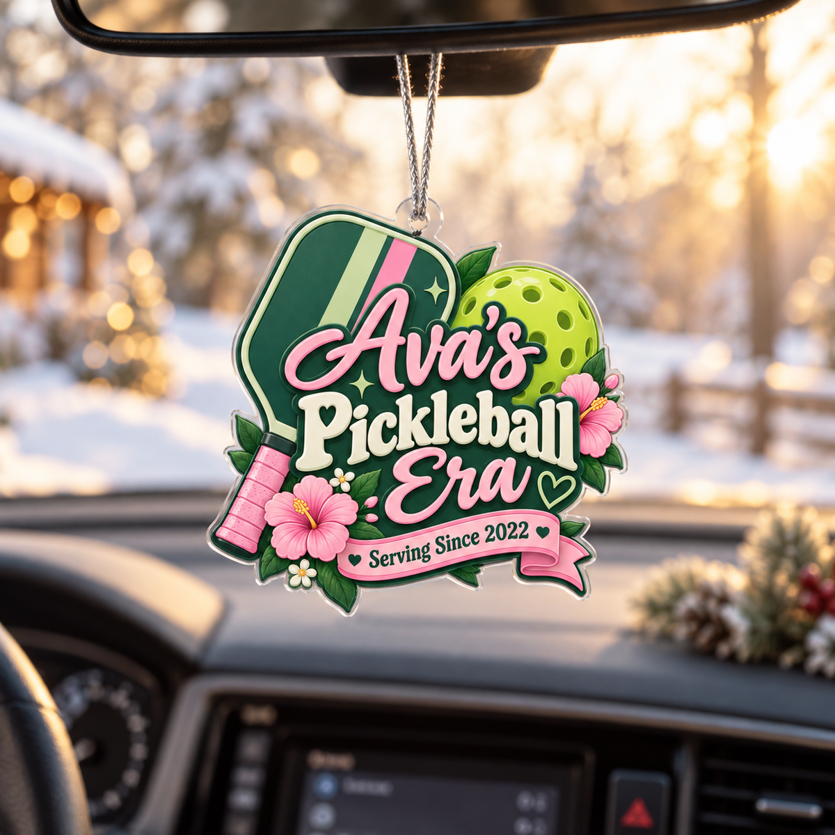 Personalized Pickleball Era Ornament – Custom Name & Date Pickleball Christmas Ornament