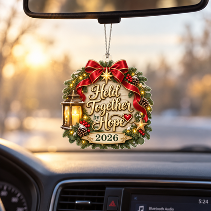 Held Together by Hope 2026 Christmas Ornament – Meaningful Encouragement Gift & Inspirational Holiday Keepsake