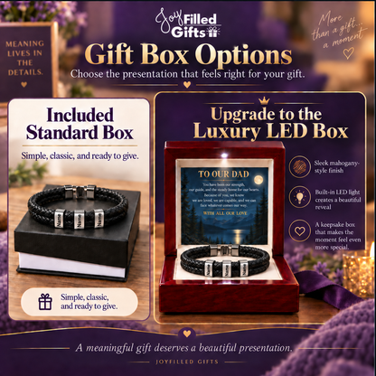 To Our Dad – Personalized Braided Family Bracelet