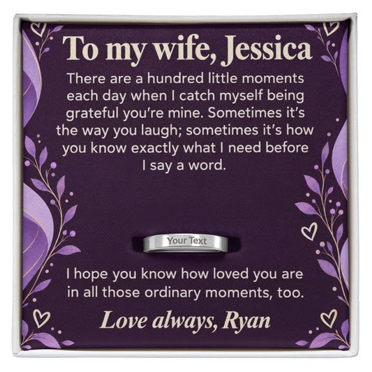 All the Little Moments Ring for Wife – Personalized Engraving & Message Card