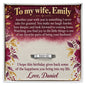 To My Wife Birthday Engraved Ring – Personalized Gift From Husband