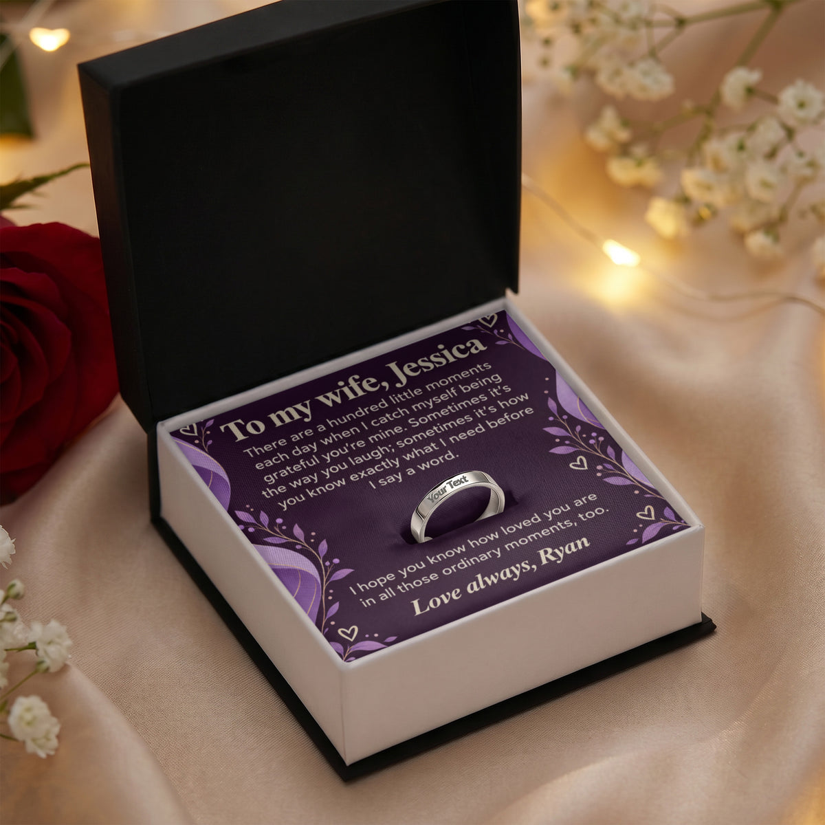 All the Little Moments Ring for Wife – Personalized Engraving & Message Card
