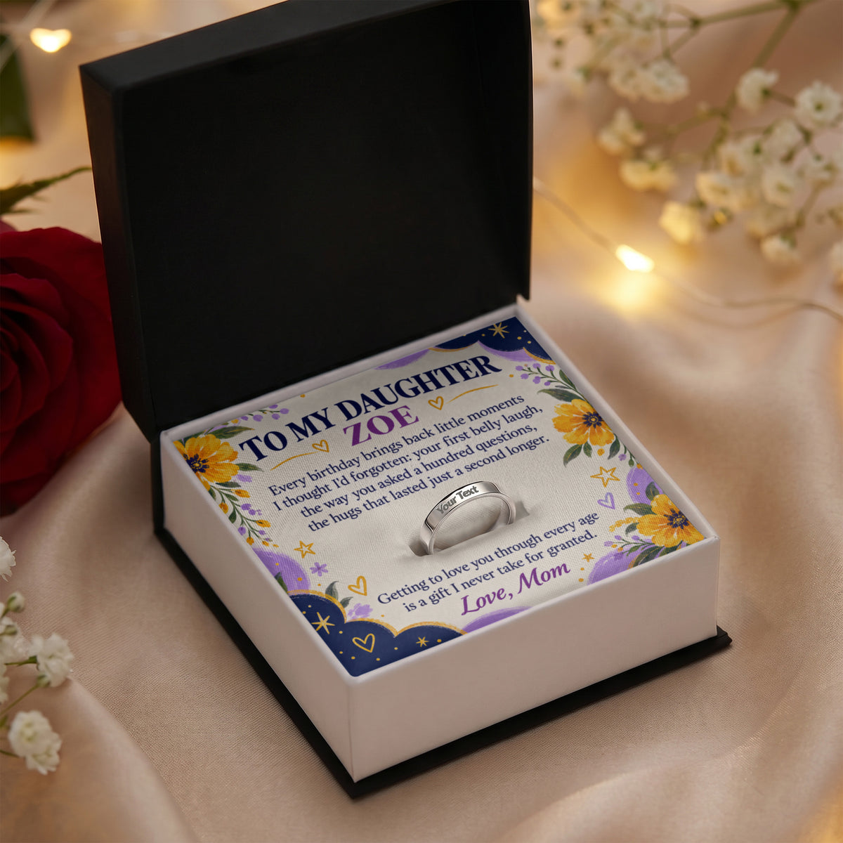 Getting to Love You Through Every Age – Personalized Birthday Ring for Daughter From Mom