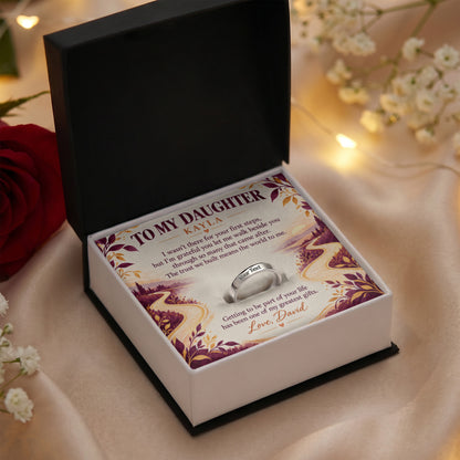 The Steps We Took Together – Personalized Daughter Ring From Stepdad