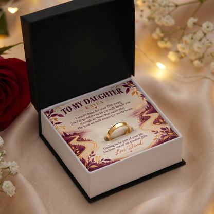 The Steps We Took Together – Personalized Daughter Ring From Stepdad
