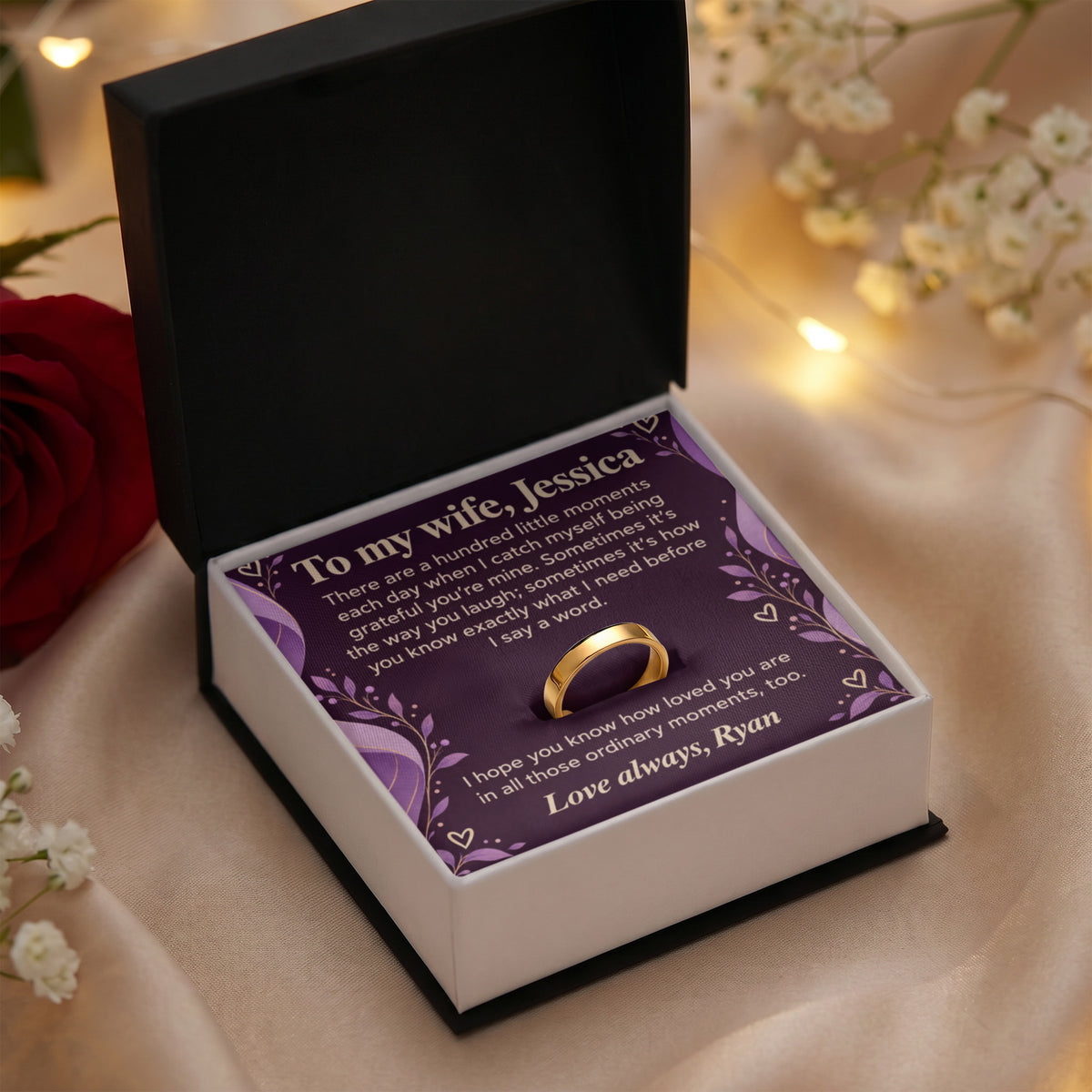 All the Little Moments Ring for Wife – Personalized Engraving & Message Card