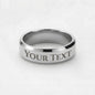To My Husband Christmas Engraved Ring – Personalized Gift From Wife