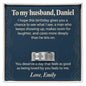 To My Husband Birthday Engraved Ring – Personalized Gift From Wife