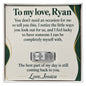 To My Love Engraved Men's Ring – Personalized Romantic Gift for Him