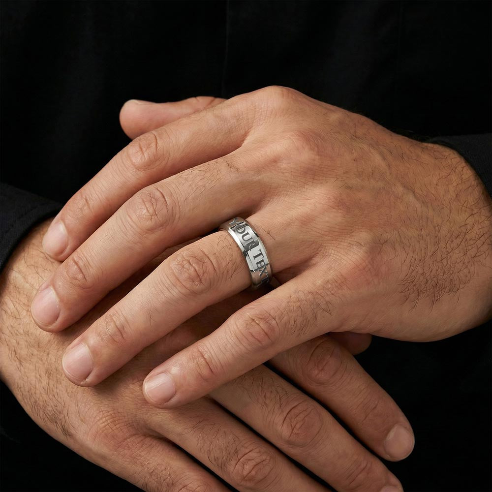 To My Stepdad Engraved Men's Ring – Personalized Gift From Stepdaughter or Stepson