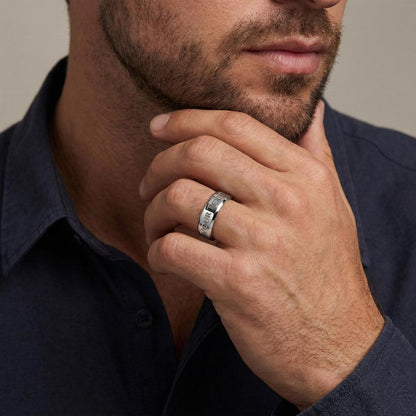 To My Husband Birthday Engraved Ring – Personalized Gift From Wife