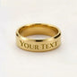 To Dad Engraved Men's Ring – Personalized Gift From Daughter or Son