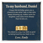 To My Husband Birthday Engraved Ring – Personalized Gift From Wife