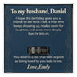 To My Husband Birthday Engraved Ring – Personalized Gift From Wife