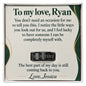 To My Love Engraved Men's Ring – Personalized Romantic Gift for Him