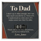 To Dad Engraved Men's Ring – Personalized Gift From Daughter or Son