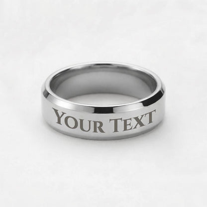 To My Love Engraved Men's Ring – Personalized Romantic Gift for Him