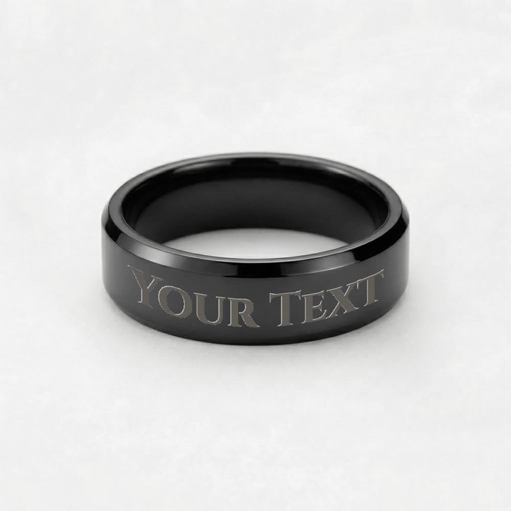 To My Love Engraved Men's Ring – Personalized Romantic Gift for Him