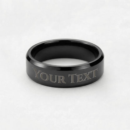 To Dad Birthday Engraved Men's Ring – Personalized Gift From Son