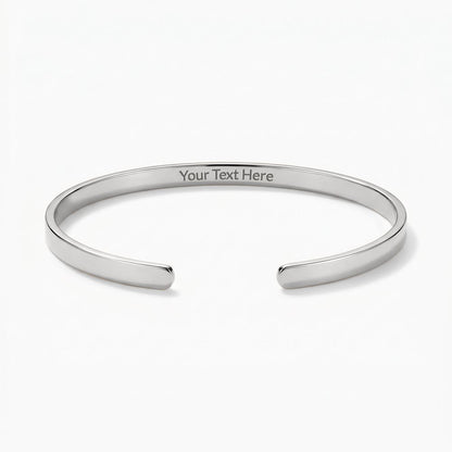 To Our Son – Personalized Engraved Cuff Bracelet from Mom & Dad