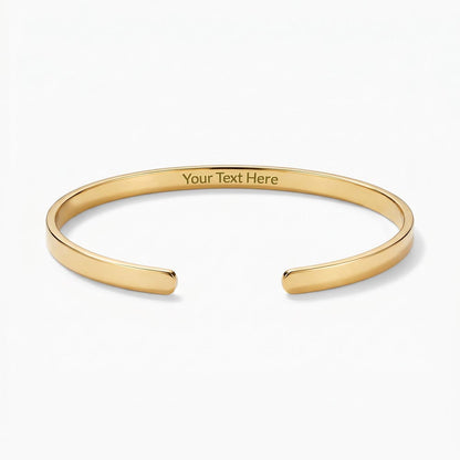 To My Dad – Personalized Engraved Cuff Bracelet with Heartfelt Message Card