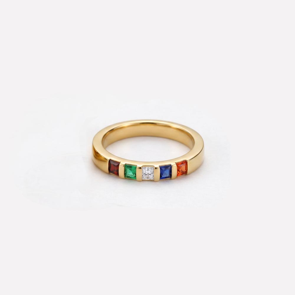 To My Wife Personalized Birthstone Ring – Custom Name Message Card
