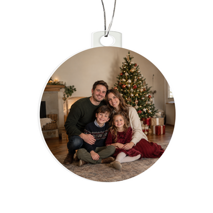 Personalized Photo & Message Christmas Ornament | Double-Sided Acrylic