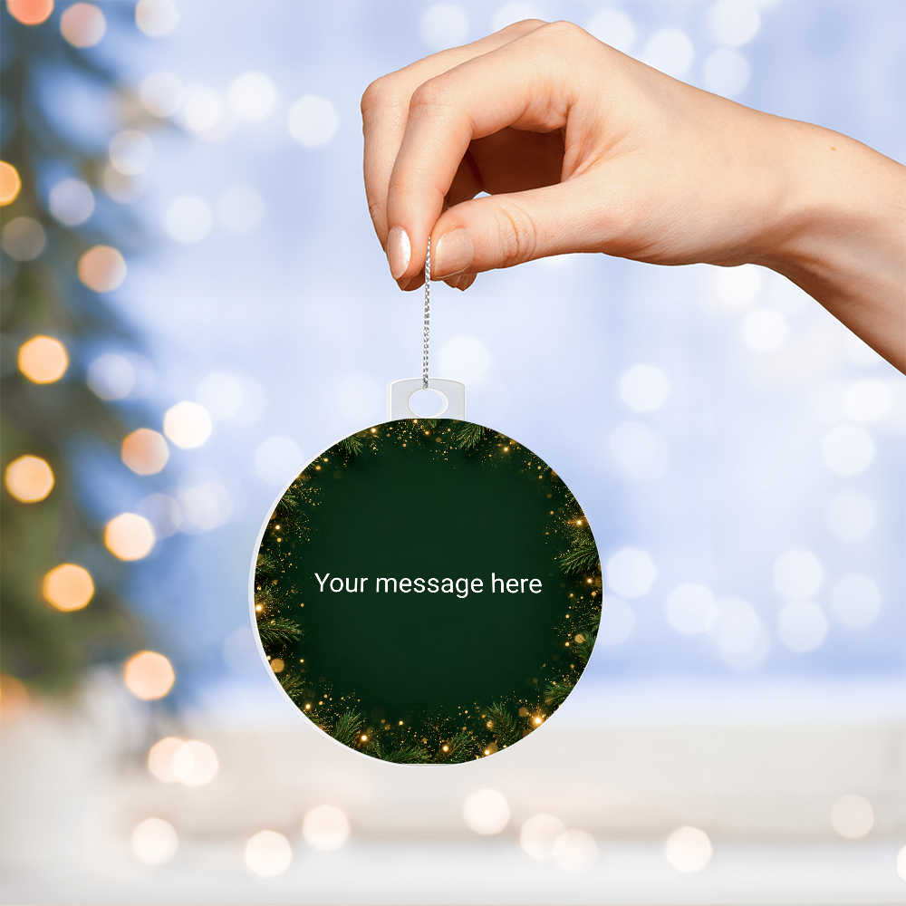 Personalized Photo & Message Christmas Ornament | Double-Sided Acrylic