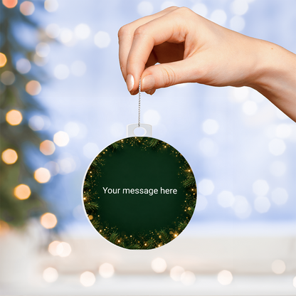 Personalized Photo & Message Christmas Ornament | Double-Sided Acrylic