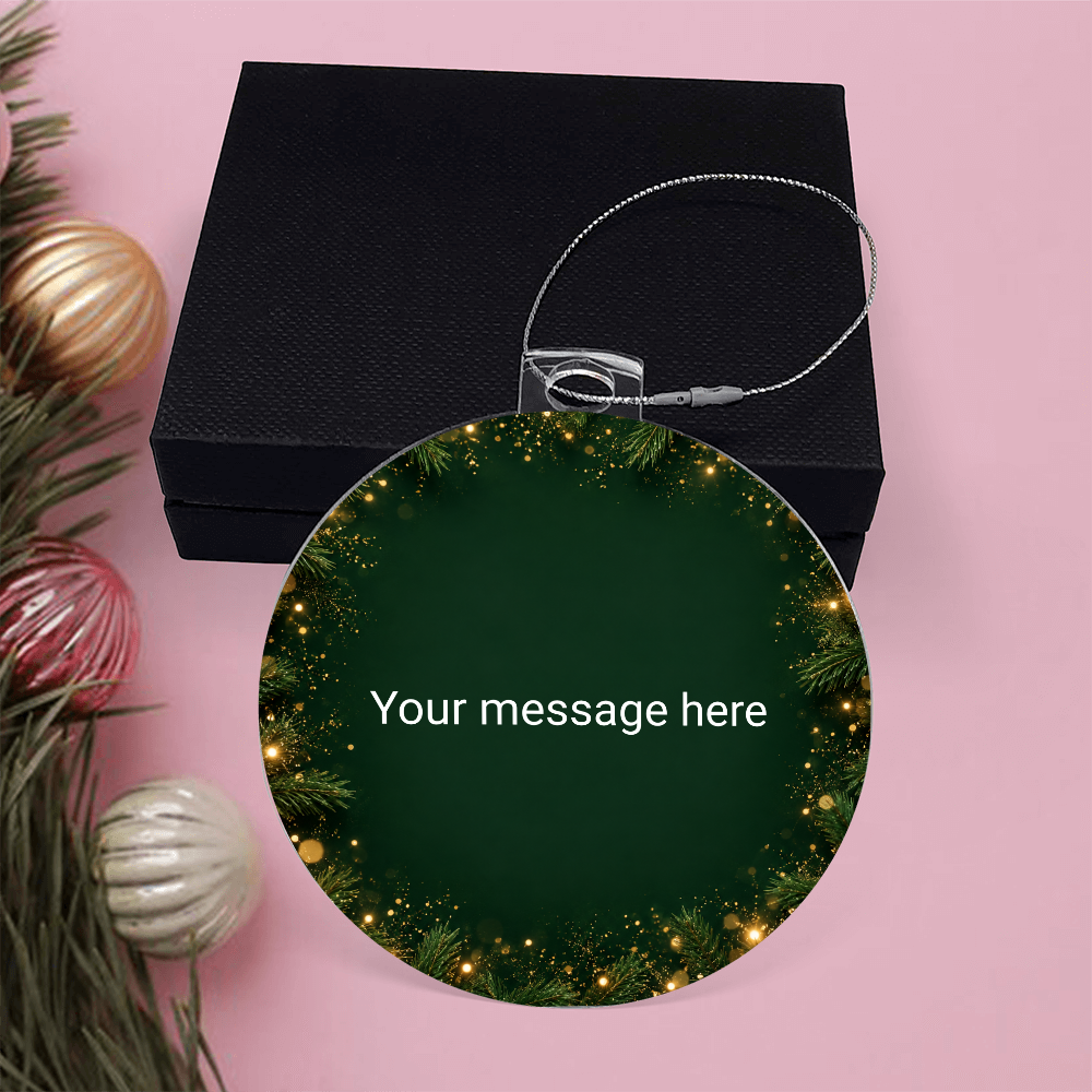 Personalized Photo & Message Christmas Ornament | Double-Sided Acrylic