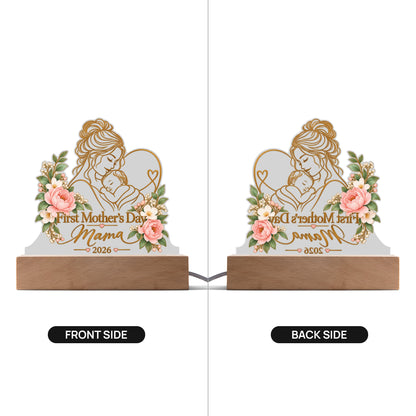 First Mother's Day Mama & Baby LED Acrylic Plaque