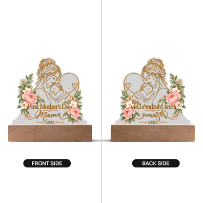 First Mother's Day Mama & Baby LED Acrylic Plaque