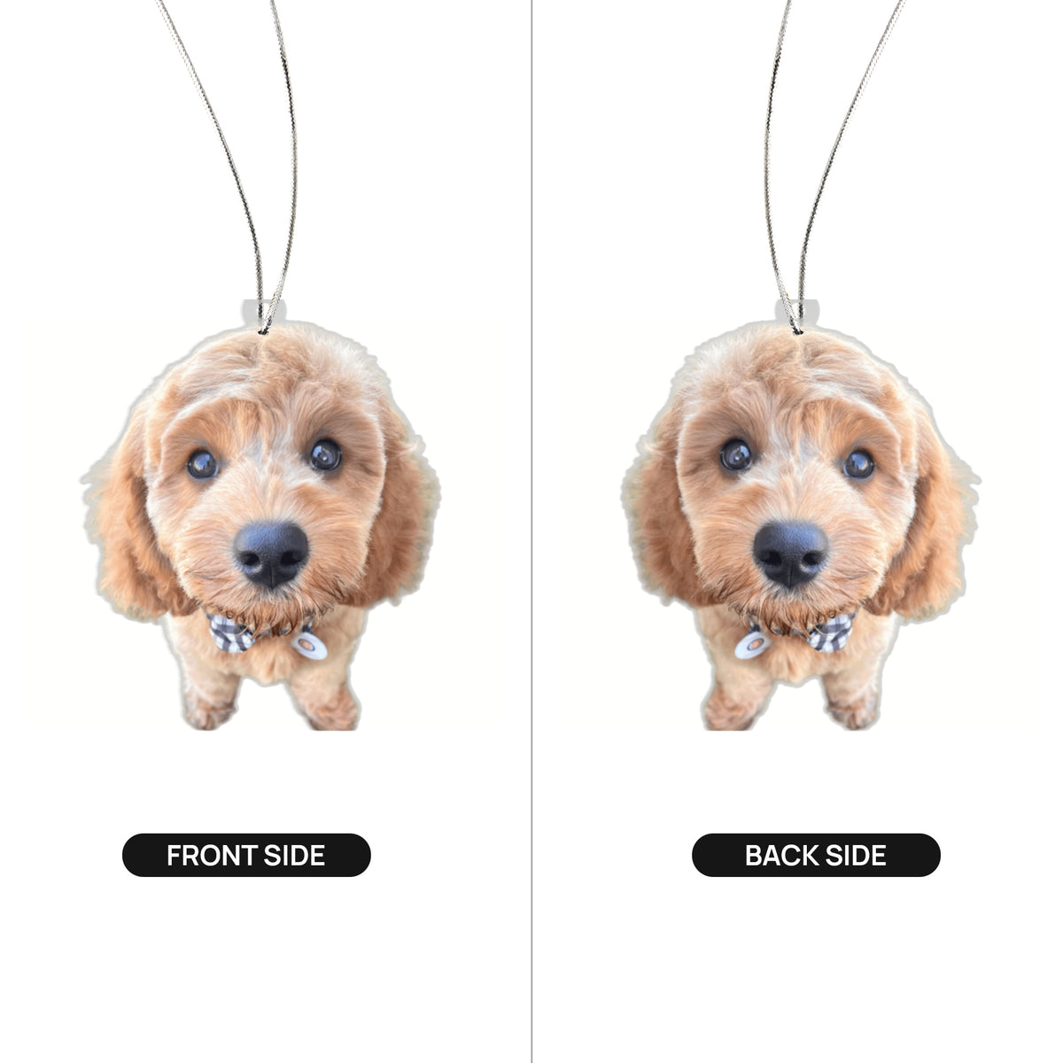 Custom Pet Photo Ornament – Double-Sided, Custom-Cut Acrylic