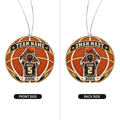 Personalized Sports Christmas Ornament – Custom Team Name, Player Name & Number | 8 Sports